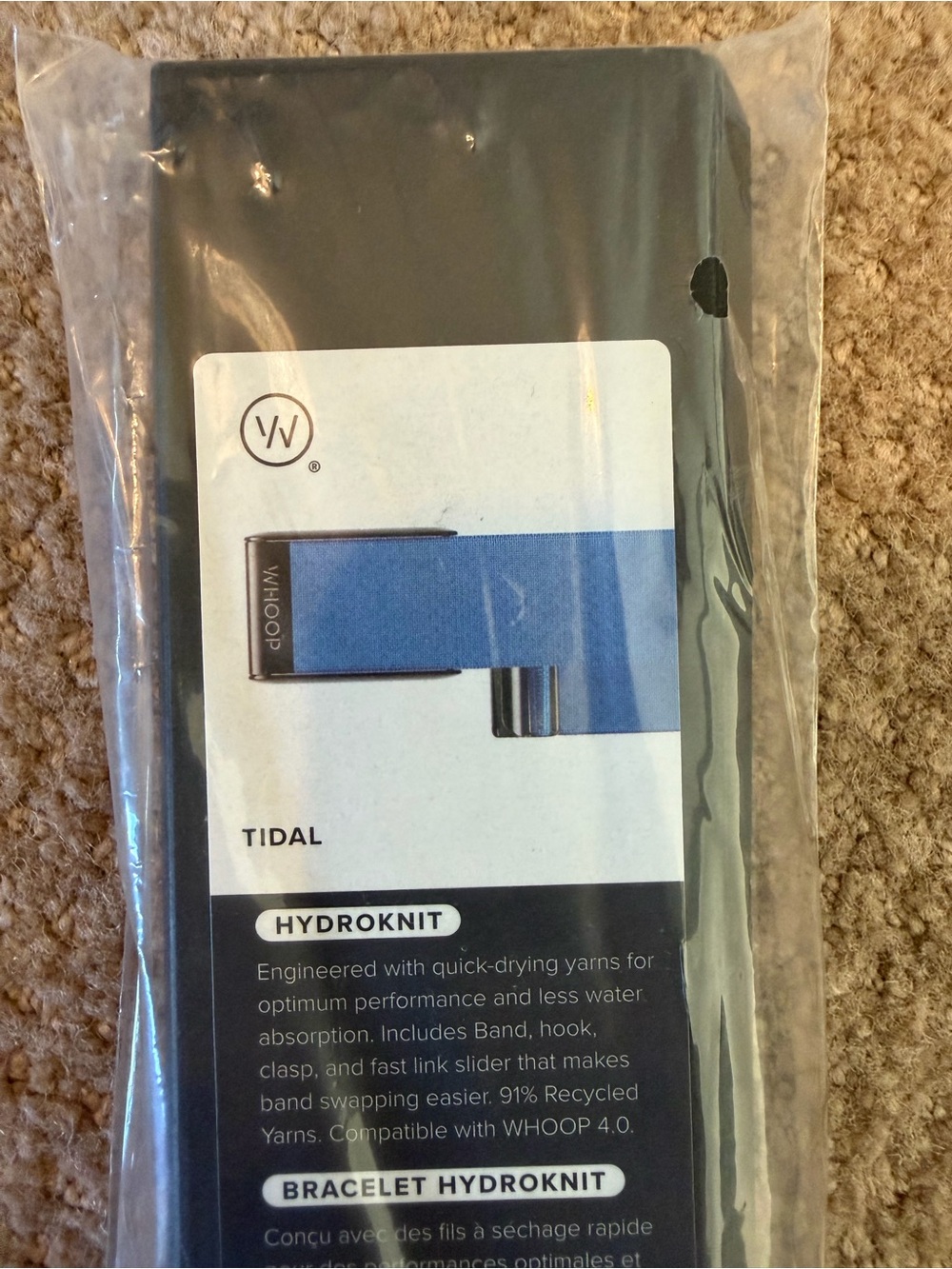 WHOOP 4.0 Hydroknit Band Tidal BNIB